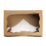 Kraft Paper Scalloped Window Box 22,1x7x15,1cm - 25 pcs
