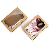 Kraft Paper Scalloped Window Box 22,1x7x15,1cm - 25 pcs