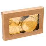 Kraft Gift Boxes with Window 70x14x103mm - 25 pieces