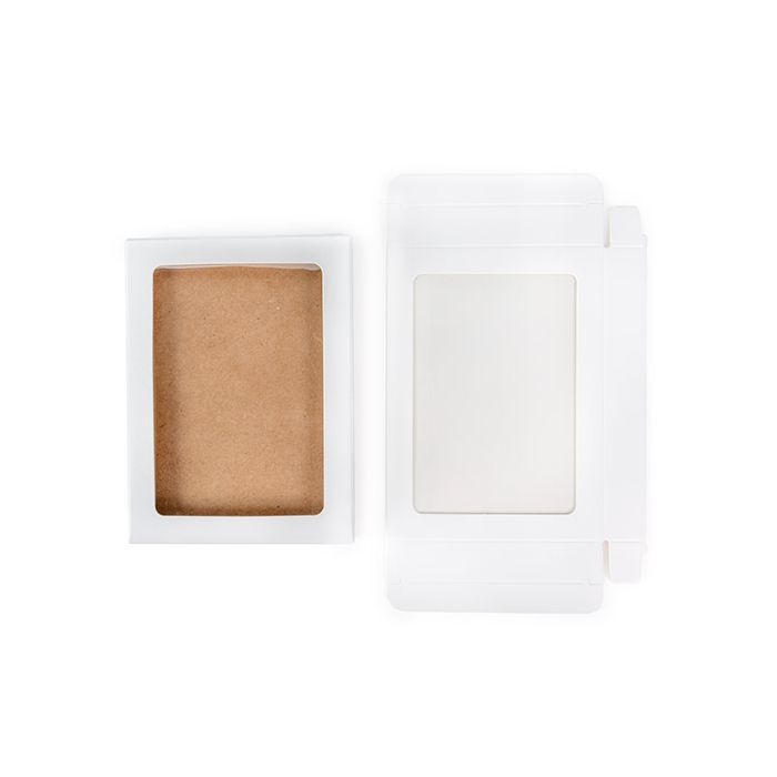 White Gift Boxes Window Box w/ attached window 102 x21x138 mm - 25 pieces