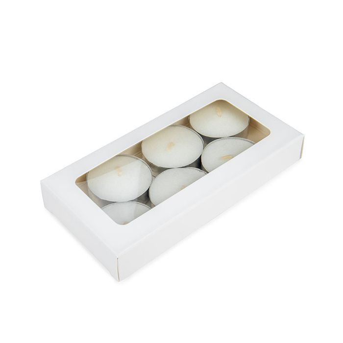White Gift Boxes Window Box w/ attached window 70x21x138 mm - 25 pieces