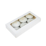 White Gift Boxes Window Box w/ attached window 70x21x138 mm - 25 pieces