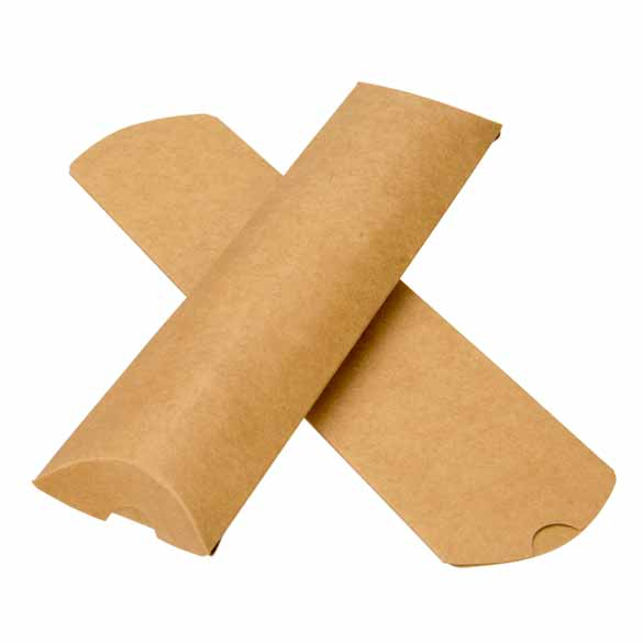 Kraft Paper pillow boxes 51x19x178mm - 25 pcs