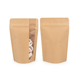 Stand Up Pouches Kraft | Vertical Window | 113 grams | 130x79x206 mm - 100 pcs
