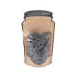 Mason Jar Zipper Pouch Kraft w/ Clear Front 152x79x254mm 
