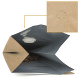 Coffee Pouches Kraft with Valve 8.6x6.4x33cm Coated (50 pieces) [SGC2K]