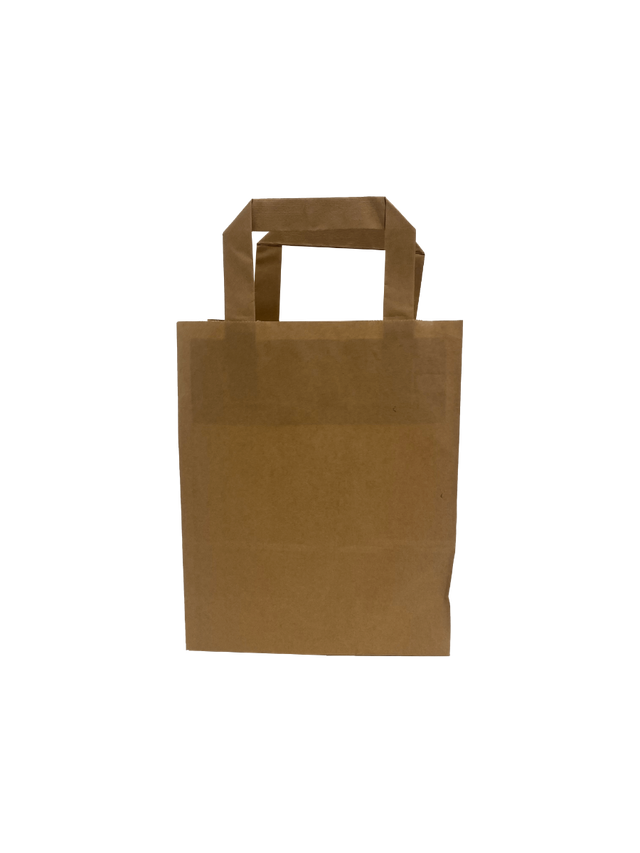 Eco Paper Shopping Bags Brown 180+80x220mm 
