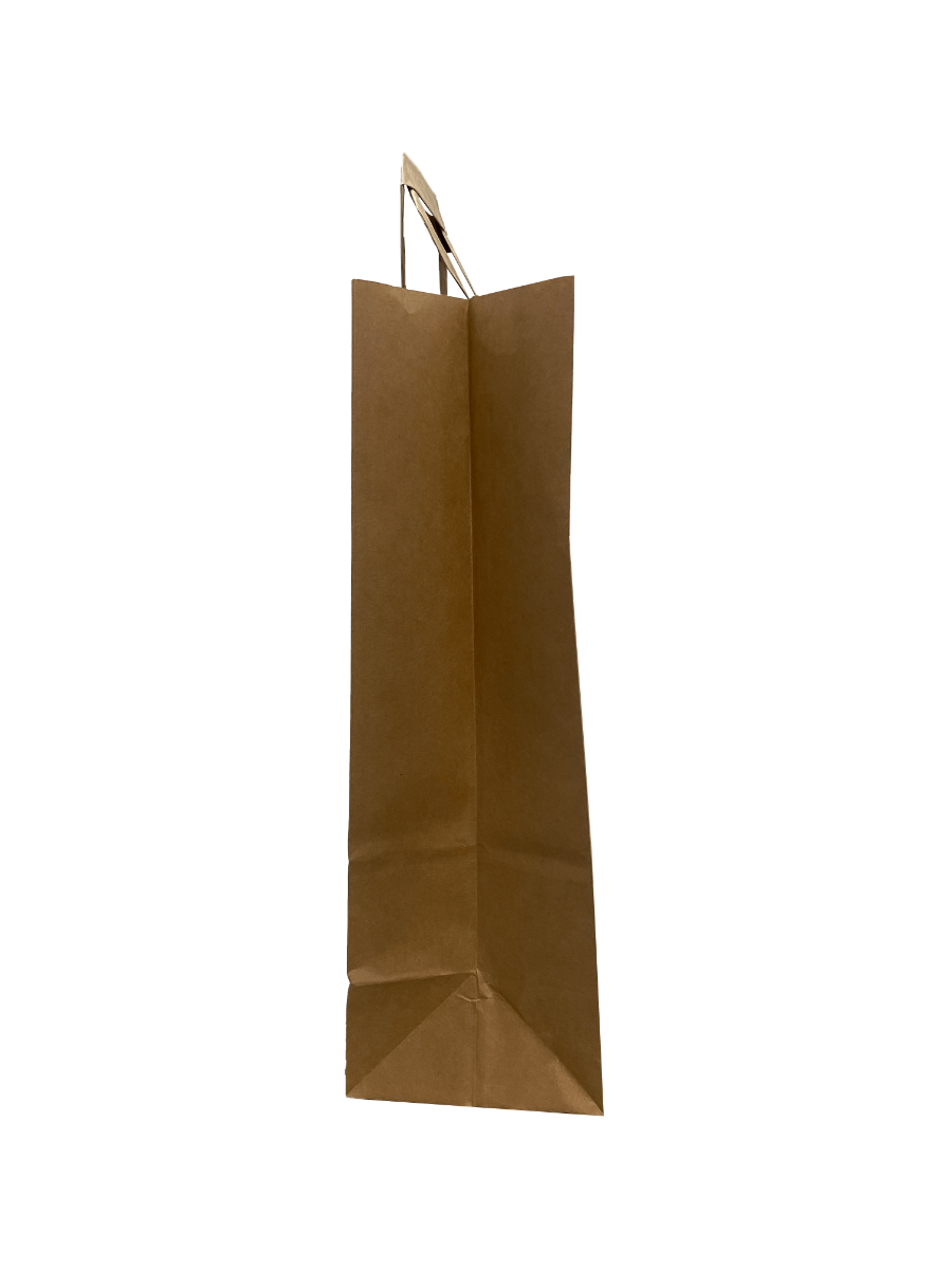 Eco Paper Shopping Bags Brown 260+170x250mm - 50 pcs