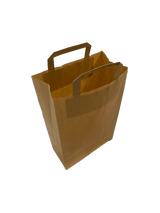 Eco Paper Shopping Bags Brown 260+170x250mm - 50 pcs