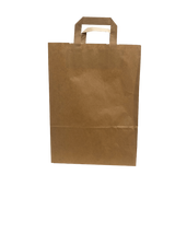 Eco Paper Shopping Bags Brown 260+120x350mm - 50 pcs