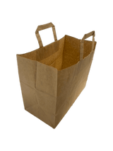 Eco Paper Shopping Bags Brown 260+120x350mm - 50 pcs