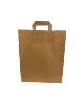 Eco Paper Shopping Bags Brown 320+210x270mm - 50 pcs