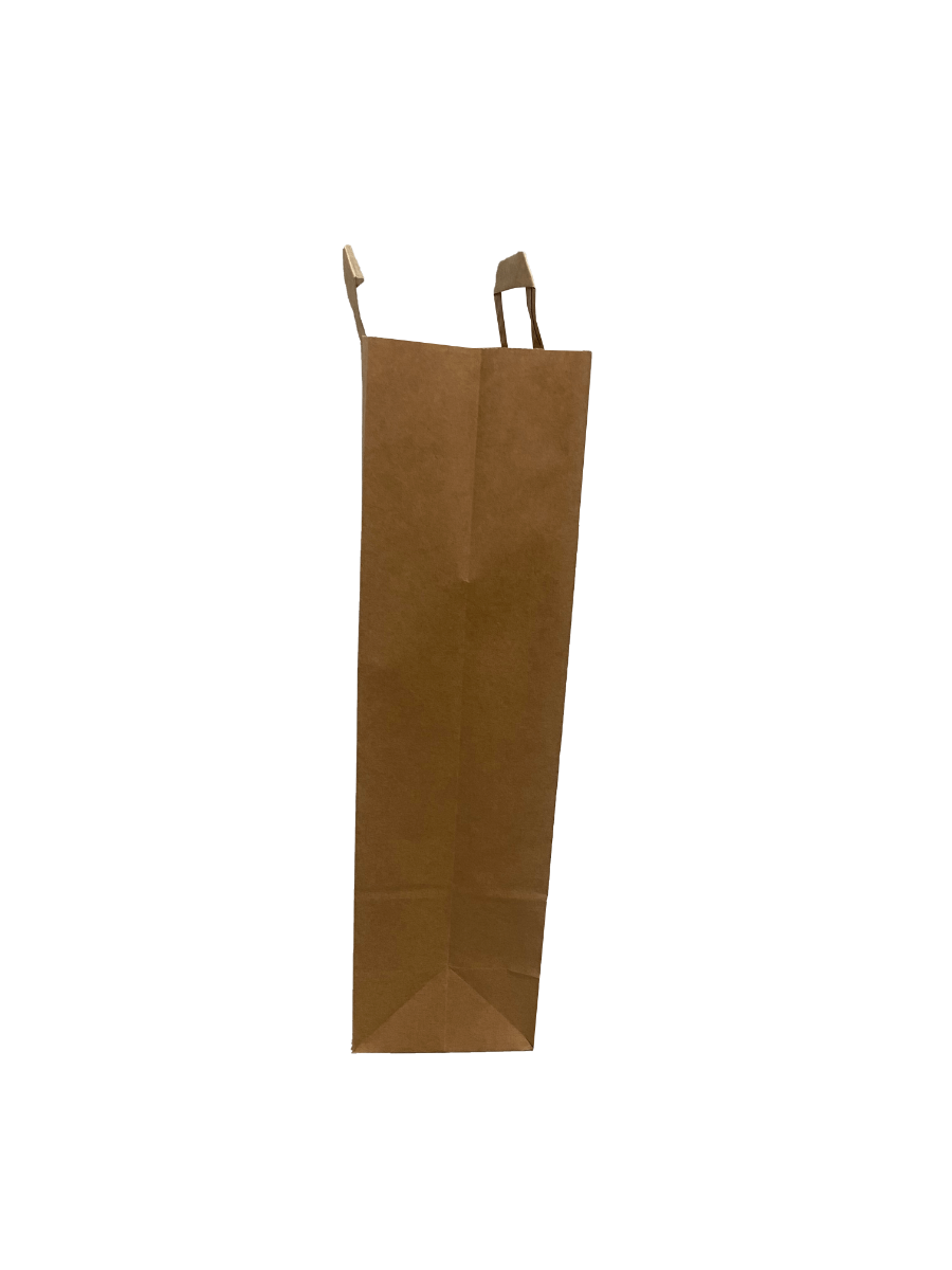 Eco Paper Shopping Bags Brown 320+210x270mm - 50 pcs