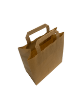 Eco Paper Shopping Bags Brown 220+100x280mm - 50 pcs