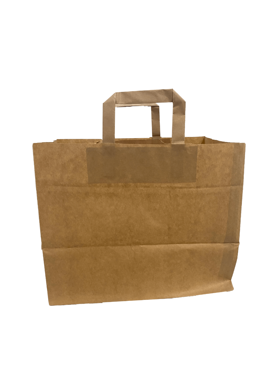 Eco Paper Shopping Bags Brown 320+120x410mm 