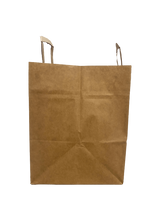 Eco Paper Shopping Bags Brown 320+120x410mm - 50 pcs