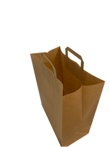 Eco Paper Shopping Bags Brown 320+170x410mm - 50 pcs