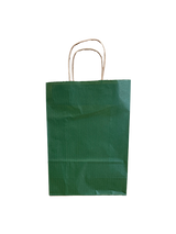 Paper Carry Bags Dk Green 220+100x310mm - 50 pcs
