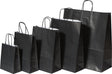 Paper Carry Bags Black 240+120x310mm 