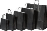 Paper carrier Bags Black 180+80x240mm - 50 pcs