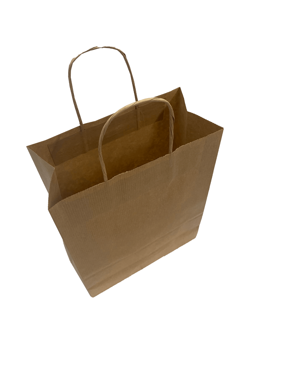 Paper Carry Bags Brown 220+100x310mm - 50 pcs