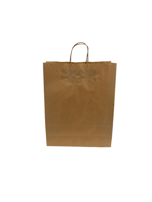 Paper Carry Bags Brown 320+120x410mm 