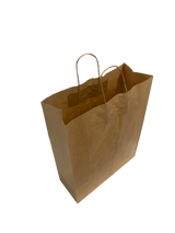 Paper Carry Bags Brown 320+120x410mm - 50 pcs
