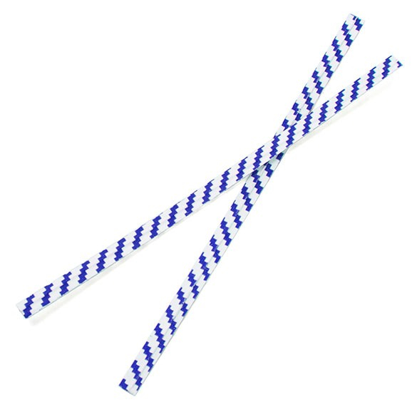 Tin Ties 10.2x0.4cm Paper White/Blue striped (1.000 pieces) [TT4WBS]