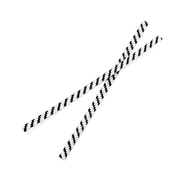 Tin Ties 10.2x0.4cm Paper White/Black striped (1.000 pieces) [TT4WKS]