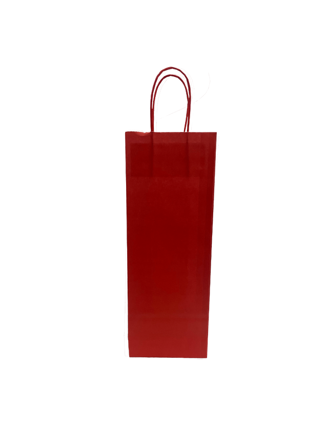 Paper Wine Gift Bags Red 140x80x390mm 