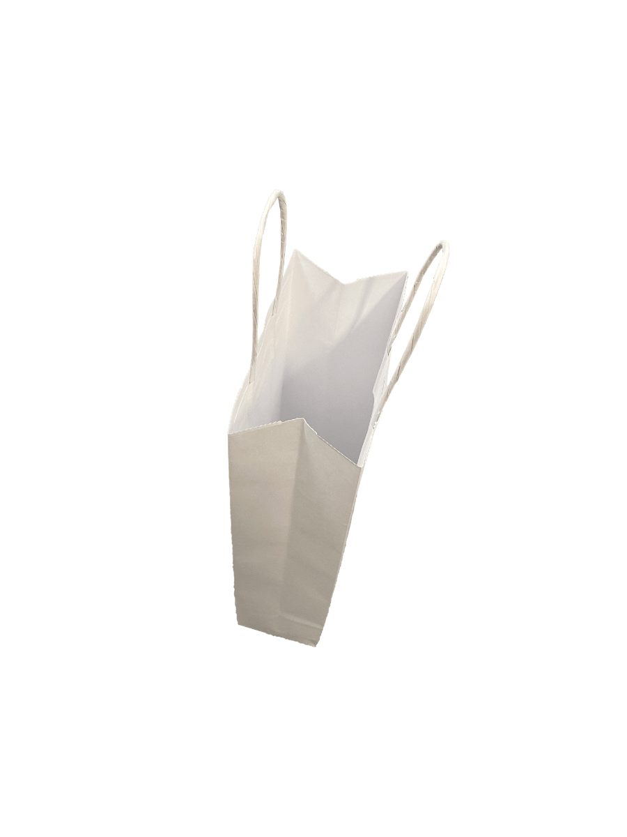 Paper Wine Gift Bags White 140x80x390mm - 50 pcs