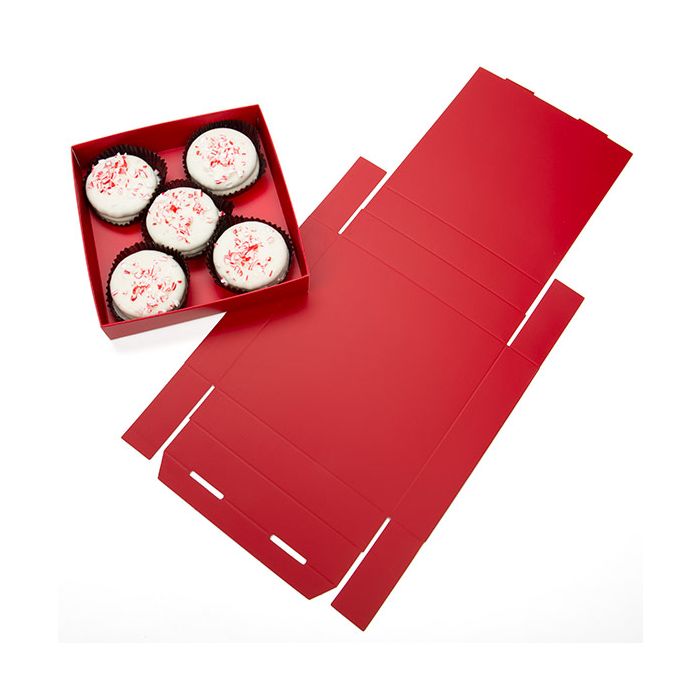 Red Kraft Gift Boxes Bottom 130x25x133mm -25 pieces
