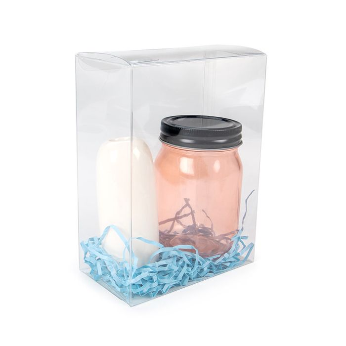 rPET Crystal Clear Pop & Lock Box 137x76 x187 mm - 25 pieces