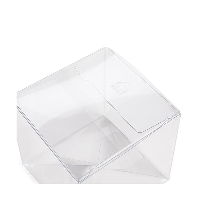 rPET Crystal Clear Pop & Lock Box 76 x76 x76 mm - 25 pieces
