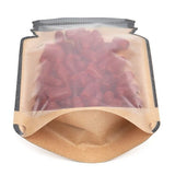 Stand Up Pouches Kraft Pot Shape With Clear Front 130x76x206mm - 100 pieces