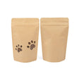 Stand Up Pouches Kraft | Paw Shaped Window | 113 grams | 130x79x206mm 