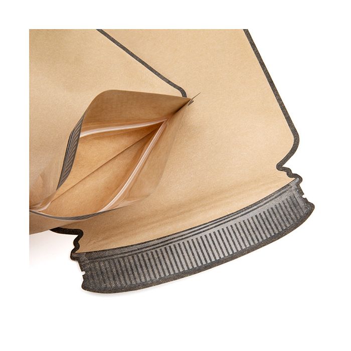 Mason Jar Shaped Pouch Kraft 152x79x254 mm - 100 pieces