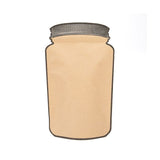 Mason Jar Shaped Pouch Kraft 152x79x254 mm - 100 pieces