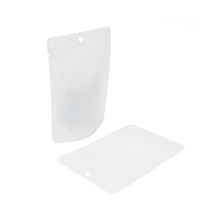 Stand Up Pouch Kraft White Eco-fiendly 102x60x152 mm - 100 pieces