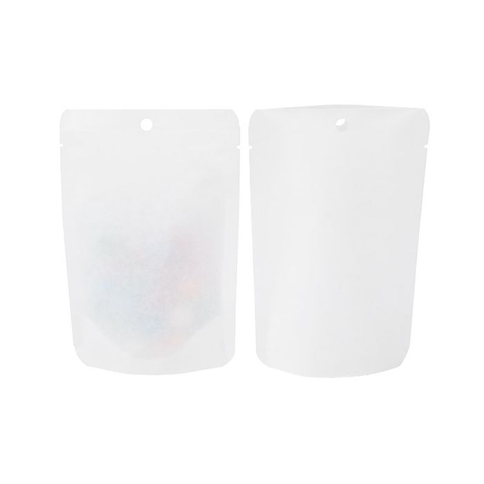 Stand Up Pouch Kraft White Eco-fiendly 102x60x152 mm - 100 pieces