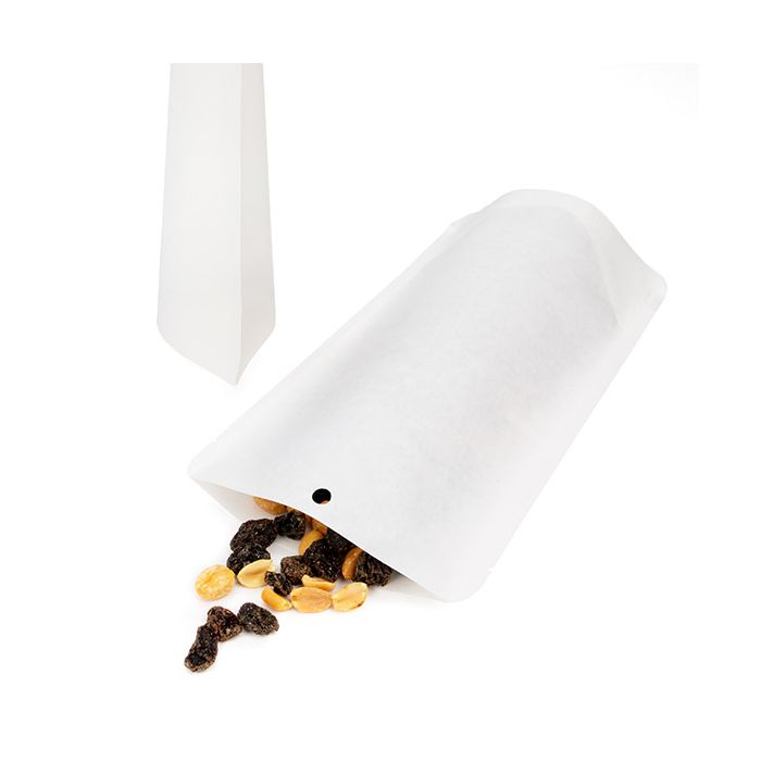 Stand Up Pouch Kraft White Eco-fiendly 130x79x206 mm - 100 pieces