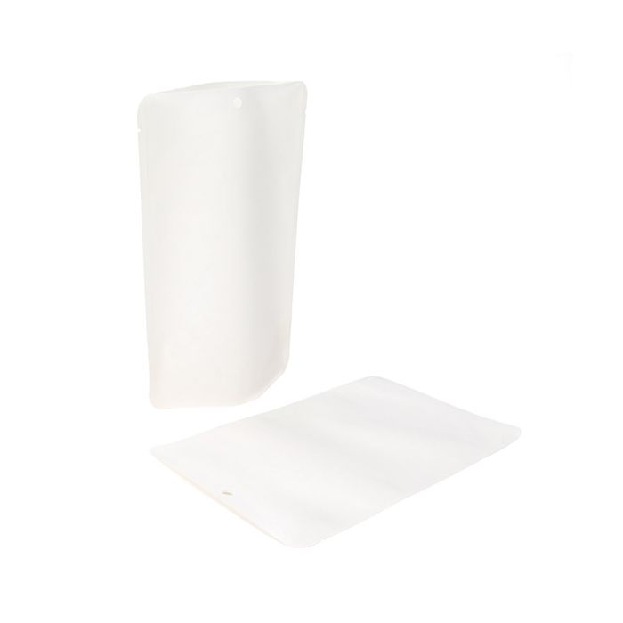 Stand Up Pouch Kraft White Eco-fiendly 130x79x206 mm - 100 pieces