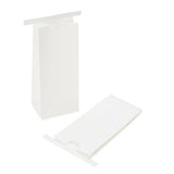 Block bottom Bags Tin Tie Closure White 86x64x197mm - 100 pcs