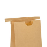 Block bottom Bags Tin Tie Closure Brown 108x64x267mm - 100 pcs