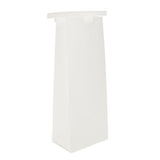Block bottom Bags Tin Tie Closure White 108x64x267mm - 100 pcs