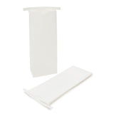 Block bottom Bags Tin Tie Closure White 108x64x267mm - 100 pcs