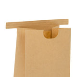 Block bottom Bags Tin Tie Closure Brown 86x64x197mm - 100 pcs