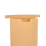 Block bottom Bags Tin Tie Closure Brown 108x64x267mm - 100 pcs