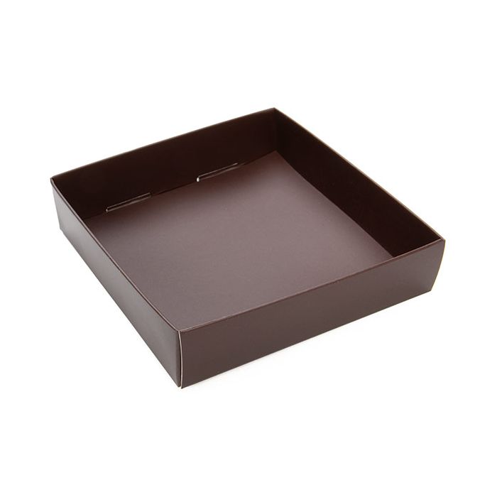 Chocolate Brown Paper Box Bottom 105x25x110mm 