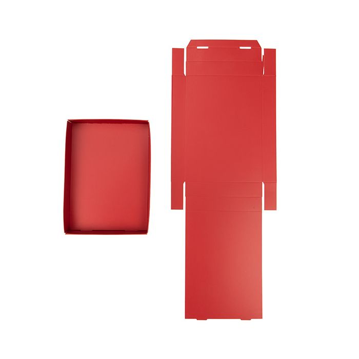 Paper Box Bottom Red 137x25x191mm - 25 pcs